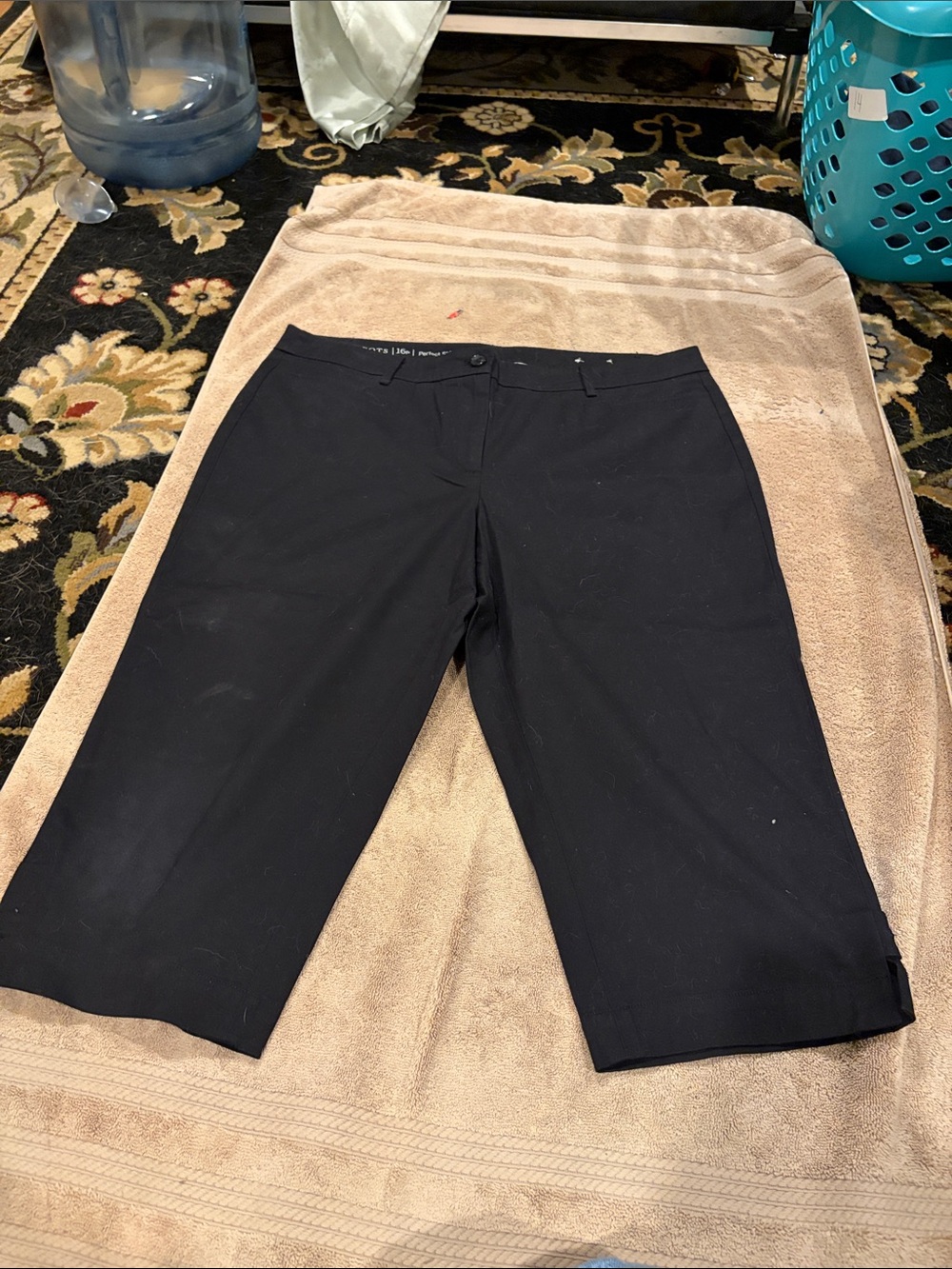 Talbots Black Capri Pants with Belt Loops